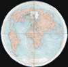 1860 James Polar Projection of the Globe - Arctic / Atlantic Projection
