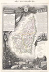 1847 Levasseur Map of the Dept. de L'Ardeche, France