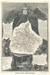 1852 Levasseur Map of the Department Ardennes, France (Champagne Region)