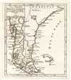 1749 Vaugondy Map of Argentina, Chile, and Tierra del Fuego