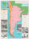 1968 Civic Education Service Broadside Map of Argentina and Chile