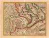 1618 Hondius Map of Aargau, Switzerland
