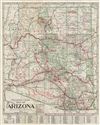 1920 Clason Guide Map of Arizona