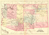 1881 Bradley Map of Arizona and New Mexico