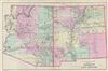 1887 Bradley Map of Arizona and New Mexico