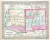 1867 Mitchell Map of Arizona and New Mexico