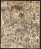 1935 Reg Manning Original Signed Manuscript Pictorial Map of Arizona