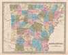 1846 Bradford Map of Arkansas