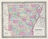 1856 Colton Map of Arkansas