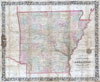 1859 Colton Pocket Map of Arkansas ( Railroads )