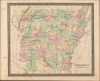 1849 Greenleaf Map of Arkansas