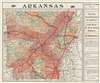 Map Showing the Land Grants of the St. Louis, Iron Mountain and Southern, and Little Rock and Fort Smith Railways in Arkansas. - Alternate View 1 Thumbnail