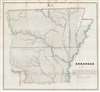 1845 Pelham Land Office Map of Arkansas