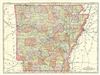 1890 Rand McNally Map of Arkansas