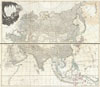 1784 D'Anville Wall Map of Asia