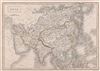 1840 Black Map of Asia