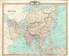 1850 Cruchley Map of Asia