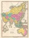1828 Finley Map of Asia