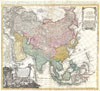 1744 Homann Heirs Map of Asia