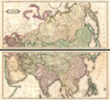 1820 Lizars Wall Map of Asia (in two panels)