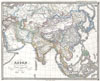 1855 Perthes Map of Asia at the end of the 17th Century