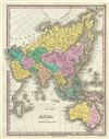 1827 Finley Map of Asia and Australia