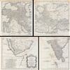 1755 Postlethwayte Four Part Map of Turkey, Arabia, Persia, India and Tartary