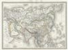 1860 Dufour Map of Asia