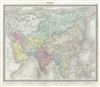 1874 Tardieu Map of Asia
