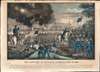 1864 Currier / Ives Print of the Battle of Atlanta, U.S. Civil War