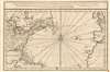 1744 Bellin Map of the Atlantic Ocean and the North American Colonies
