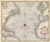 1744 Bowen Map of the Atlantic Ocean (including the West Indies, Europe, Africa, and North America)
