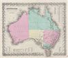 1856 Colton Map of Australia