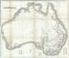 1853 John Capper Map of Australia (Victoria Gold Rush)