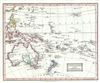 1845 Ewing Map of Australia and Polynesia