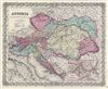 1856 Colton Map of Austria, Hungary and the Czech Republic