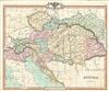 1850 Cruchley Map of Austria