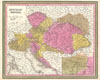 1850 Mitchell Map of Austria, Hungary and Transylvania