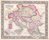 1864 Mitchell Map of Italy, Greece and the Austrian Empire