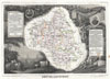 1852 Levasseur Map of the Department L'Aveyron, France (Roquefort Cheese)