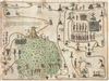 1721 Gemelli Map of the Aztec Migration from Aztlan to Chapultapec