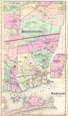 1873 Beers Map of Babylon and Huntington, Long Island, New York