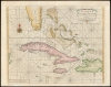 1737 Mount and Page Map of the Bahamas, Cuba, Florida