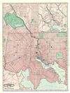 1891 Rand McNally Map or Plan of Baltimore, Maryland