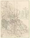 1854 Pharoah Map or Plan of the City of Bangalore or Bengaluru, India