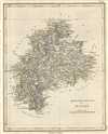 1854 Pharoah and Company Map of the Bangalore Division of Mysore, Karnataka, India