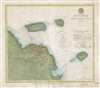 1885 U.S. Coast Survey Chart or Map of Bar Harbor, Mount Desert Island, Maine