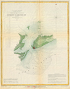 1853 U.S. Coast Survey Map or Chart of Bartaria Bay, Louisiana