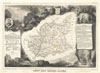 1852 Levasseur Map of the Basses-Alpes Department, France