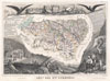 1852 Levasseur Map of the Department Des Basses Pyrenees, France (Jurancon Wine Region)